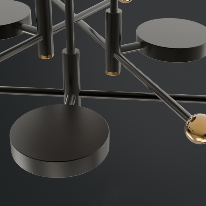 Потолочная люстра SELLIF CH L12 Black by ImperiumLoft