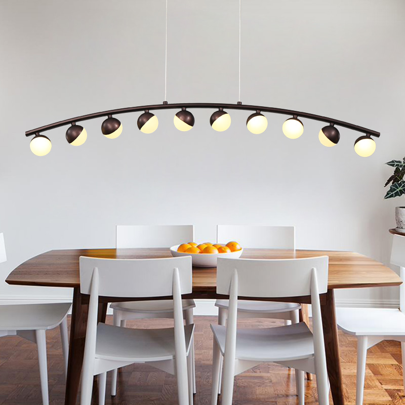 Подвесной реечный светильник CHOIR L8 Brown by ImperiumLoft