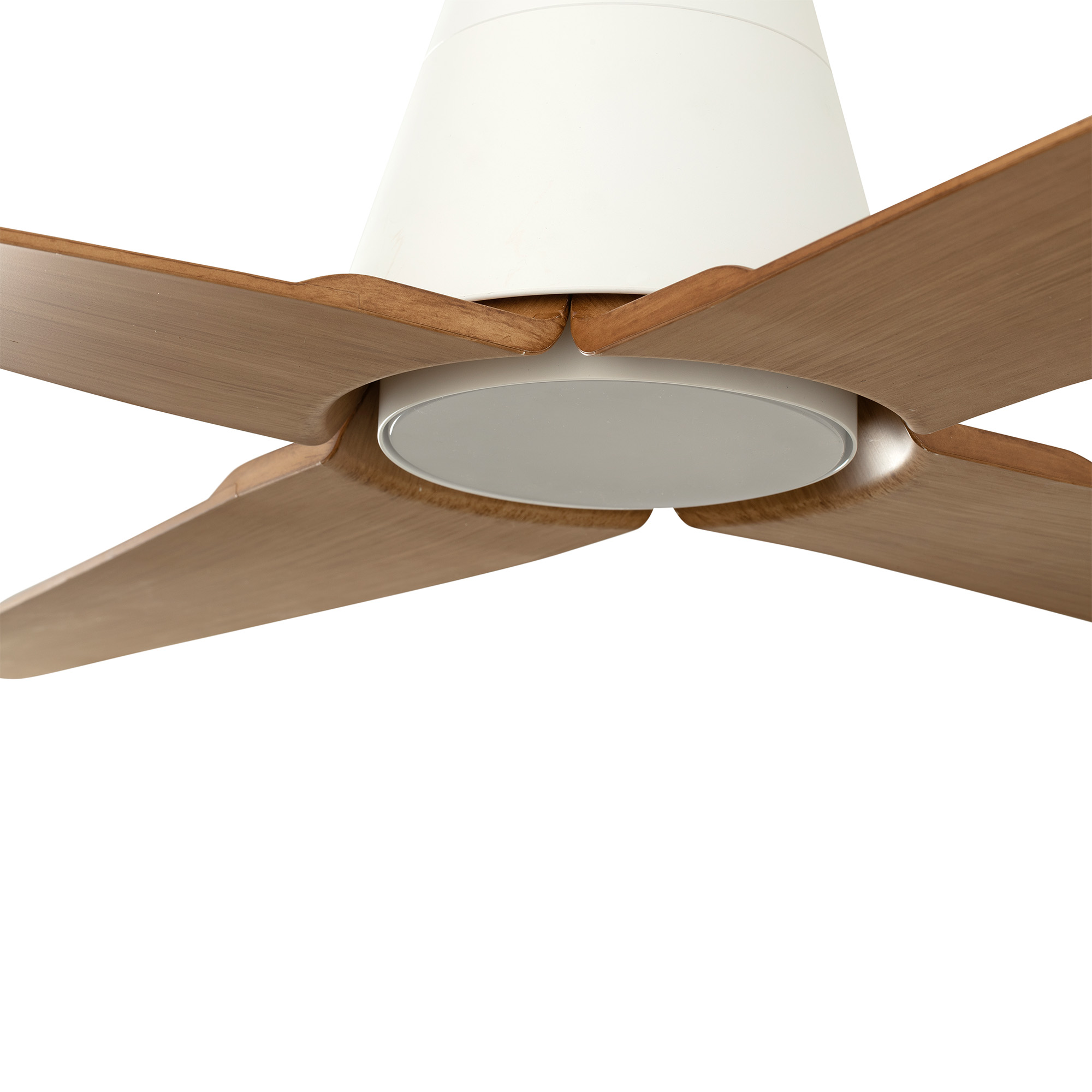 Вентилятор TYPHOON DC Ш1300MM белый / дерево 4Р IP44 19W 3000K Faro