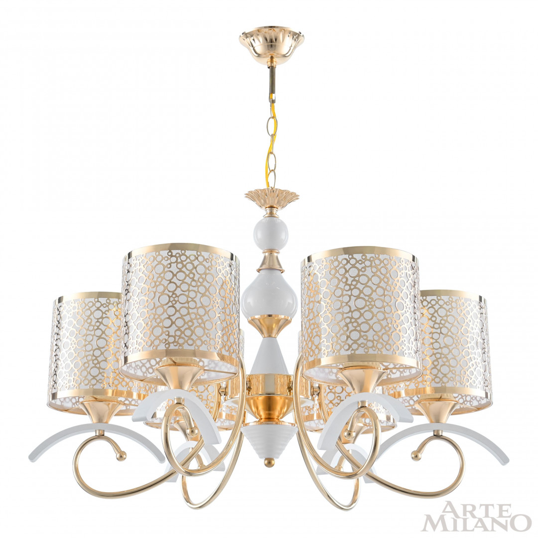 Люстра подвесная с плафонами 309787/6 Wh/Gd Arte Milano