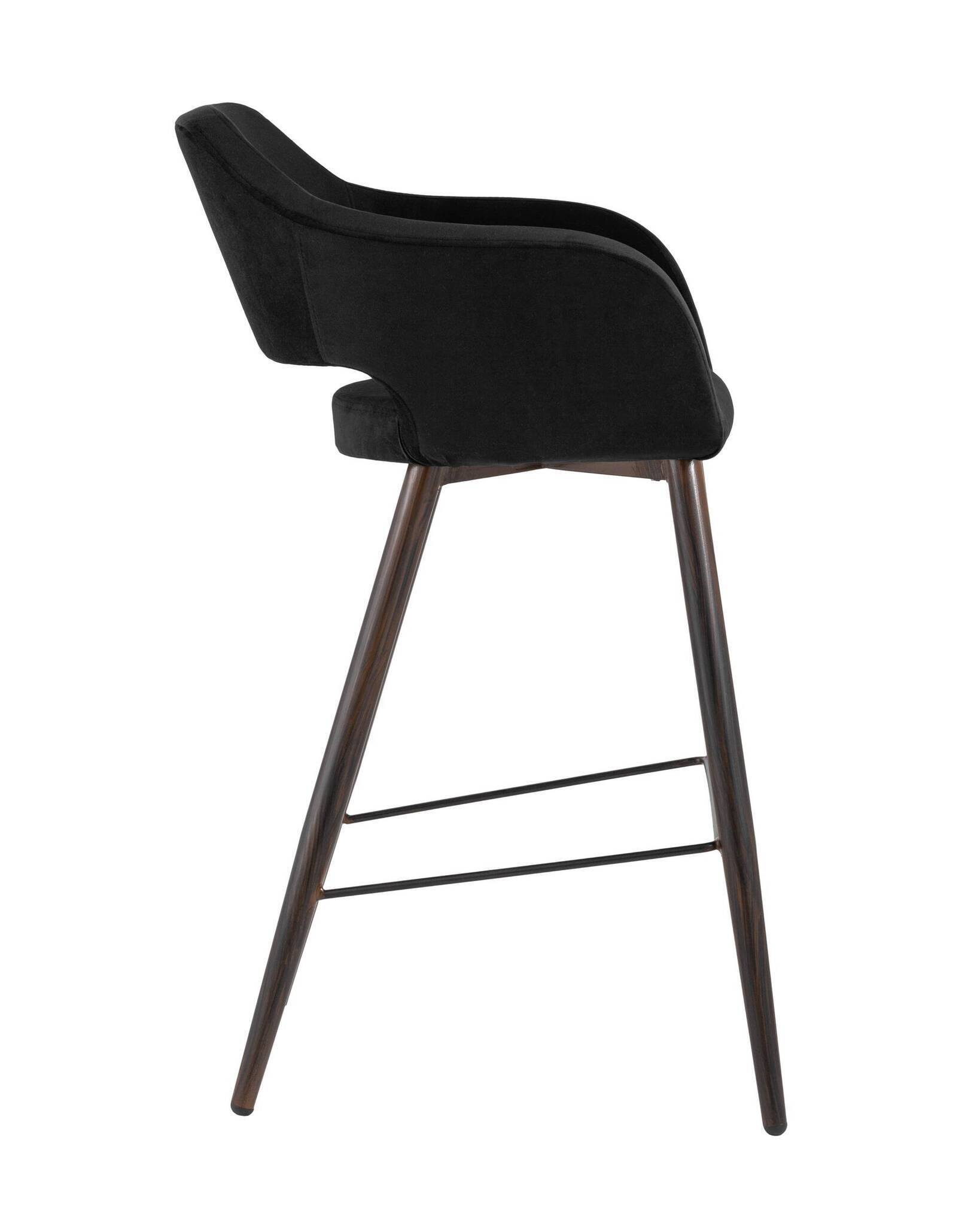 Стул барный Саймон велюр черный Stool Group
