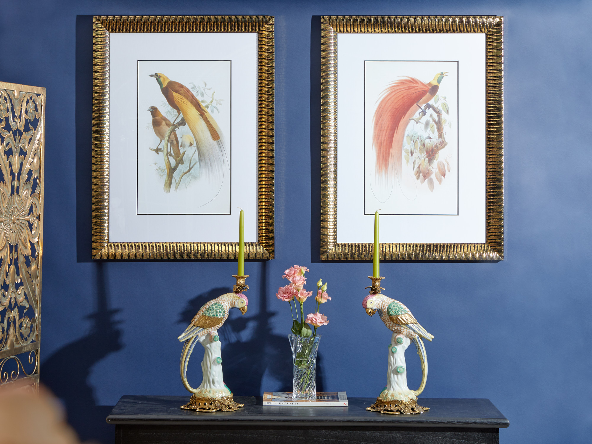 Подсвечник Попугай Glasar F758EB/FG2238