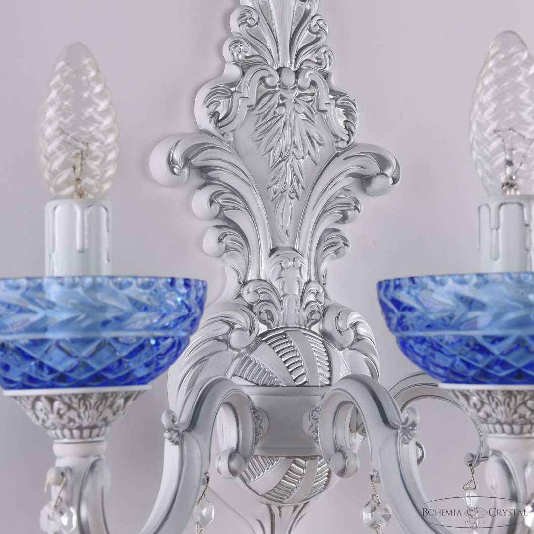 Бра хрустальные AL7801B15/3/175 B WMN P Aquamarine/M-1F Bohemia Ivele Crystal