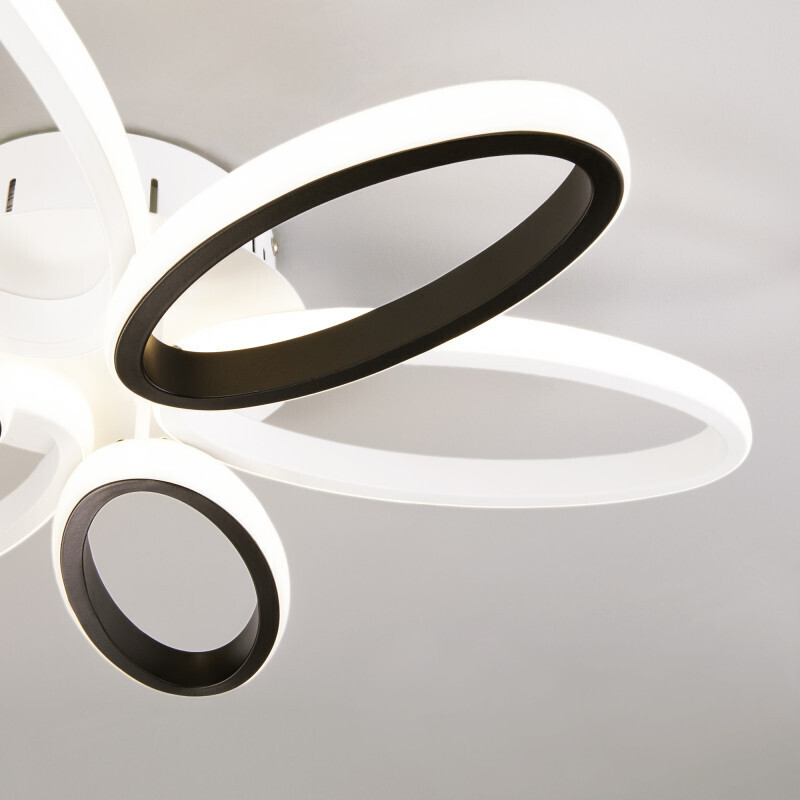 Накладная люстра Eurosvet 90137/6 белый/чёрный