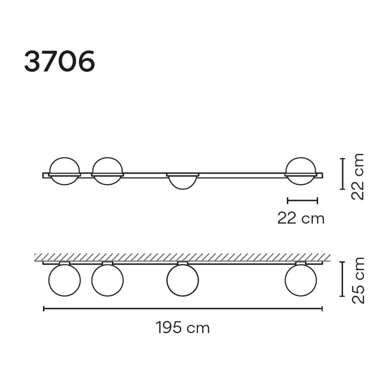 НАСТЕННЫЙ СВЕТИЛЬНИК  VIBIA Palma 3706
