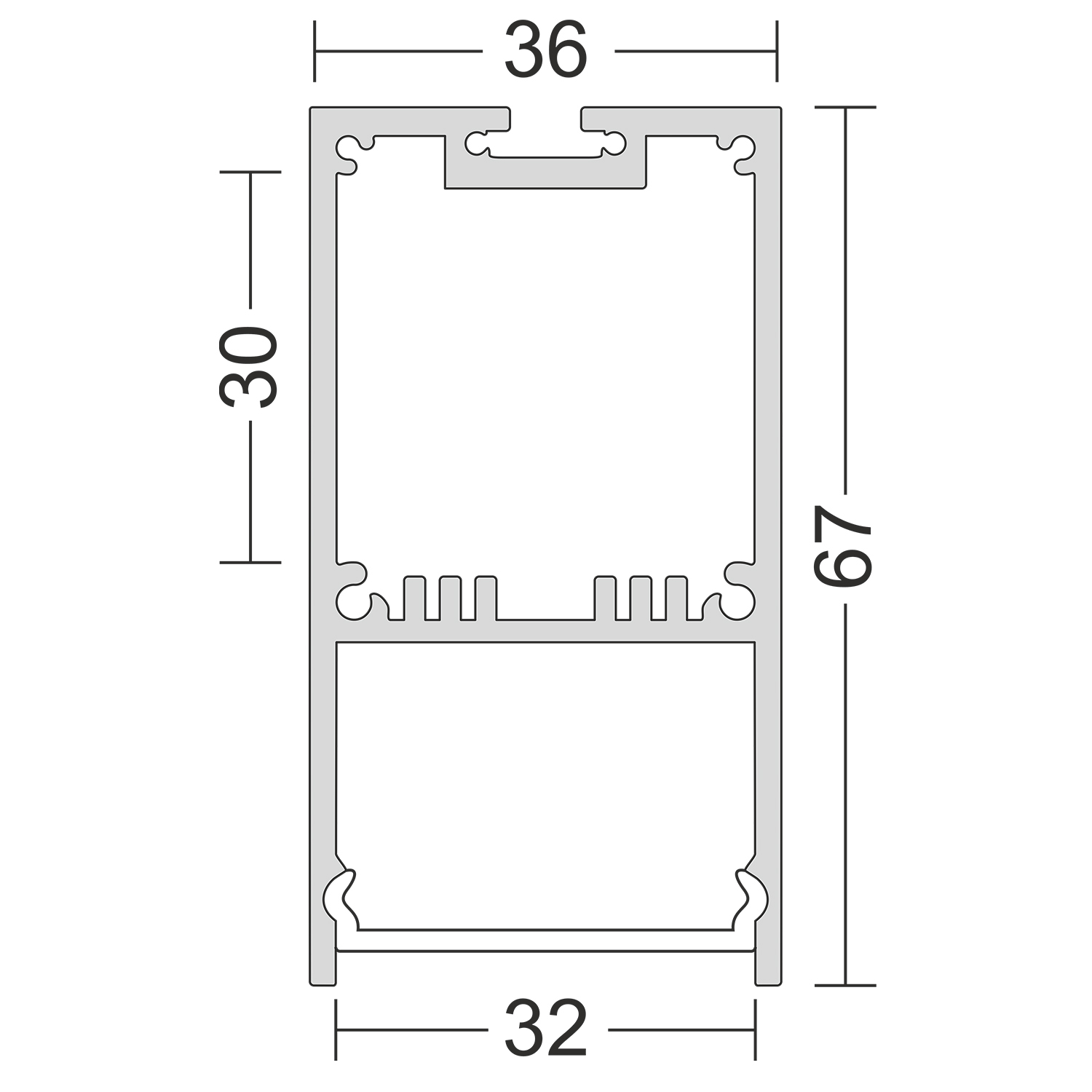 Накладной профиль Ledron 13306 White