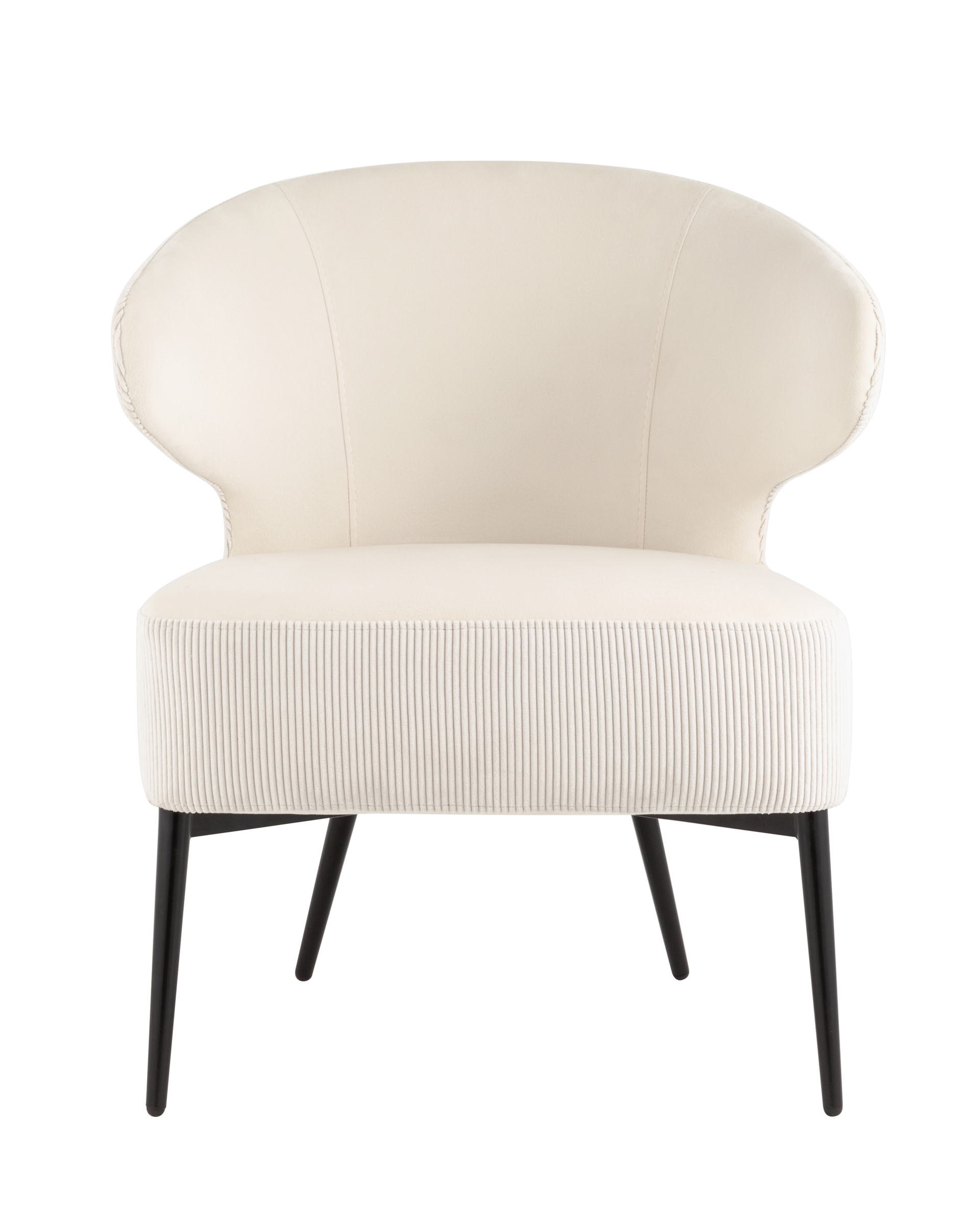 Кресло лаунж Royal Stripes велюр молочный Stool Group