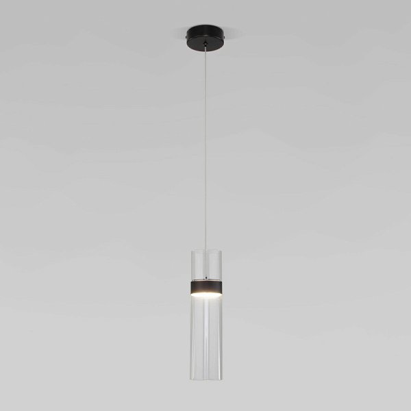 Подвесной светильник Eurosvet 50244/1 LED черный/прозрачный