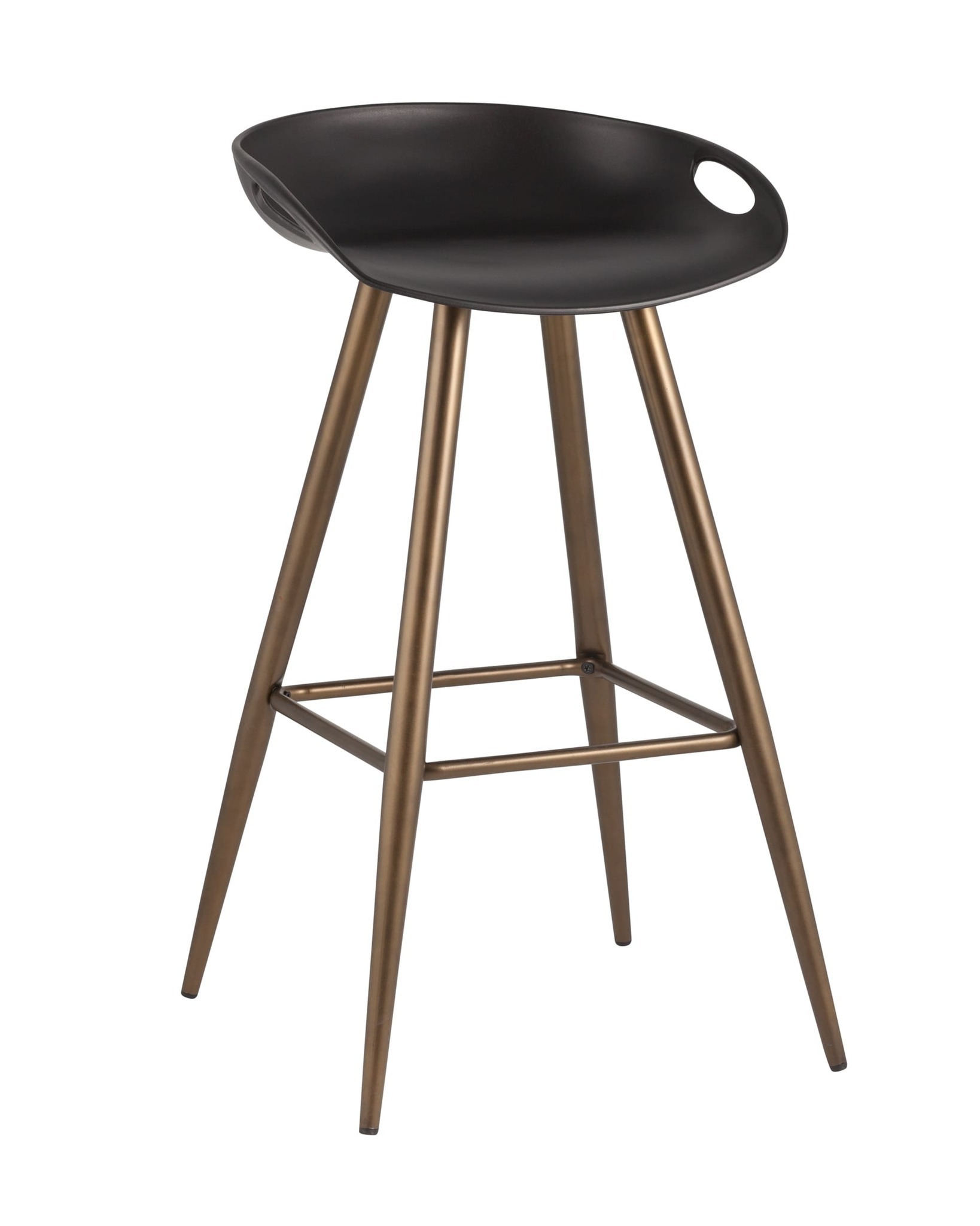 Стул барный Флэш черный, бронзовые ножки Stool Group