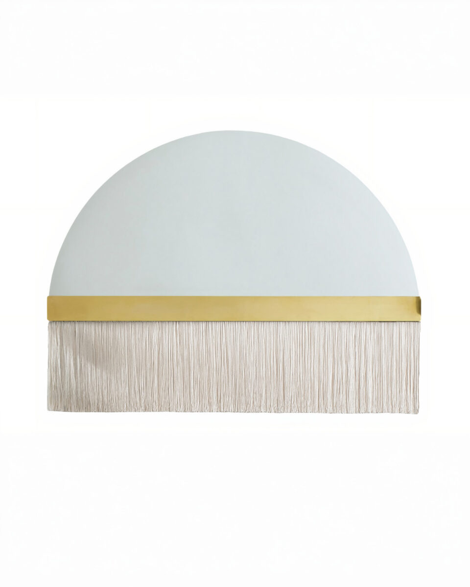 Декоративное зеркало Арья с белой бахрамой Louvre Home DWM180824PND