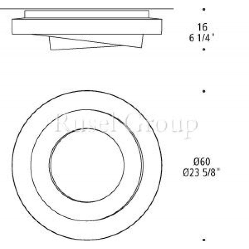 Потолочный светильник LEUCOS LOOP-LINE PL60