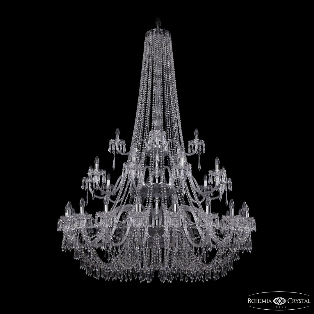 Люстра хрустальная 1403/20+10+5/530/h-203/3d Ni