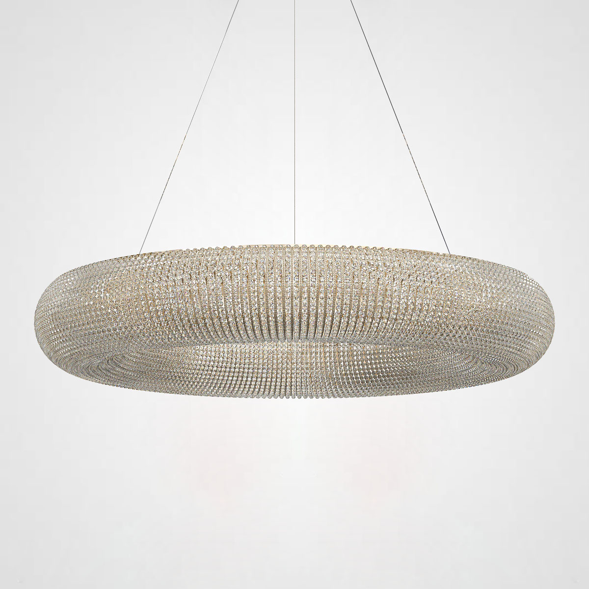 Подвесной светильник Crystal Halo D100 Gold by ImperiumLoft