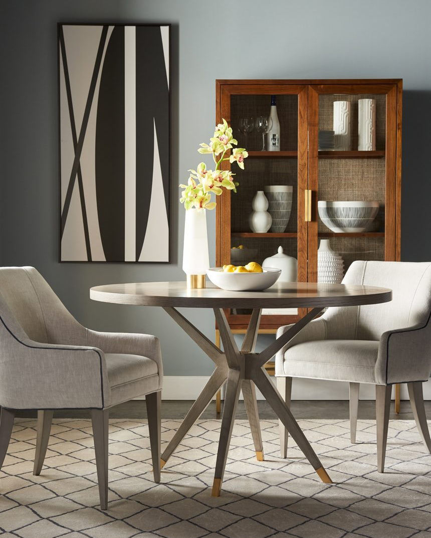 Бежевый обеденный стол из дуба Изабелла Louvre Home LHFDT1196HLN weathered oak