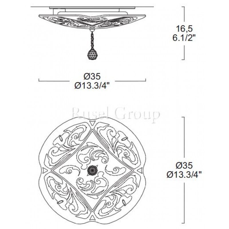 Настенно-потолочный светильник Leucos CHARME P-PL 35 (GALLERY)