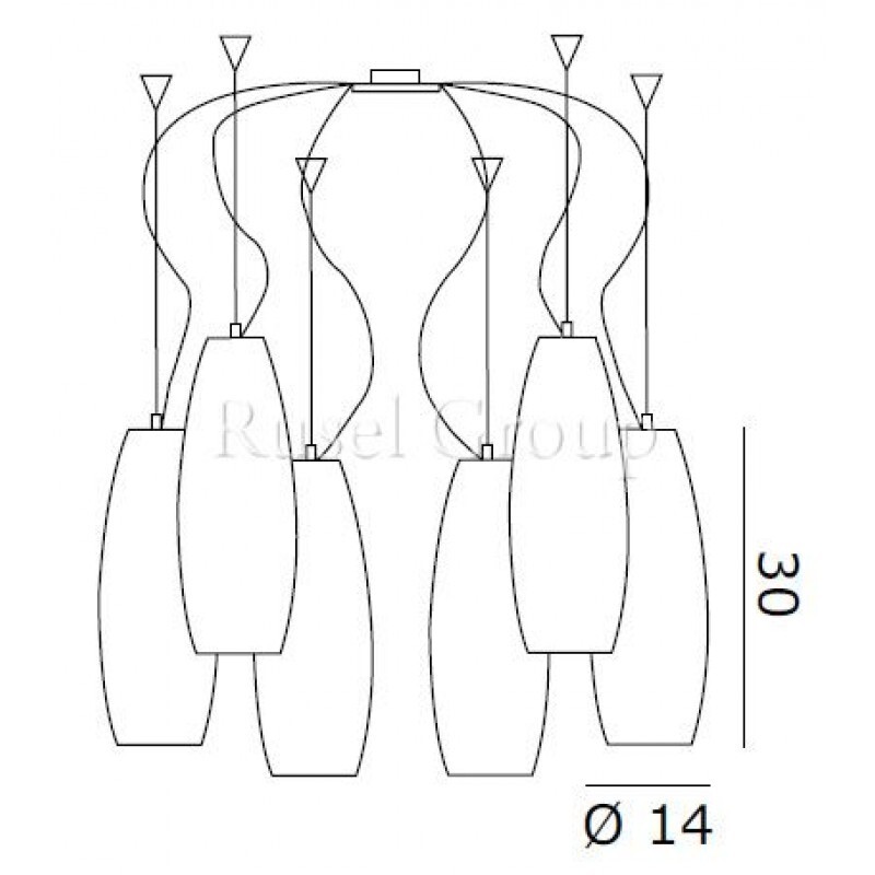 Подвесной светильник de MAJO PERONI S14D6