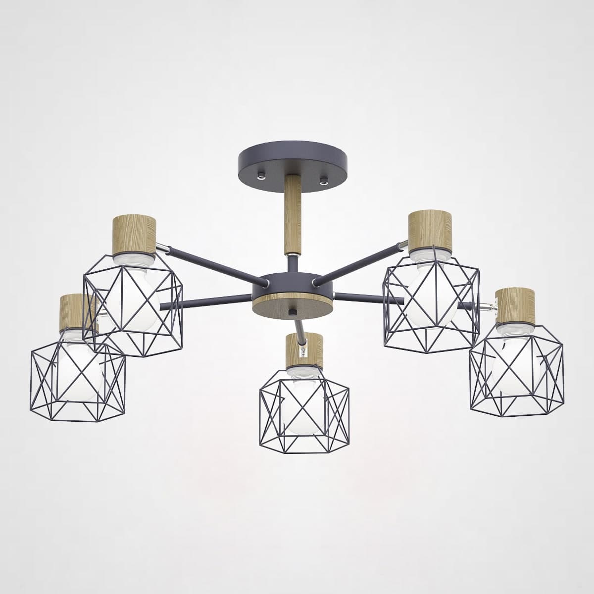 Потолочная люстра CORF B3 Gray 5 lamps by ImperiumLoft