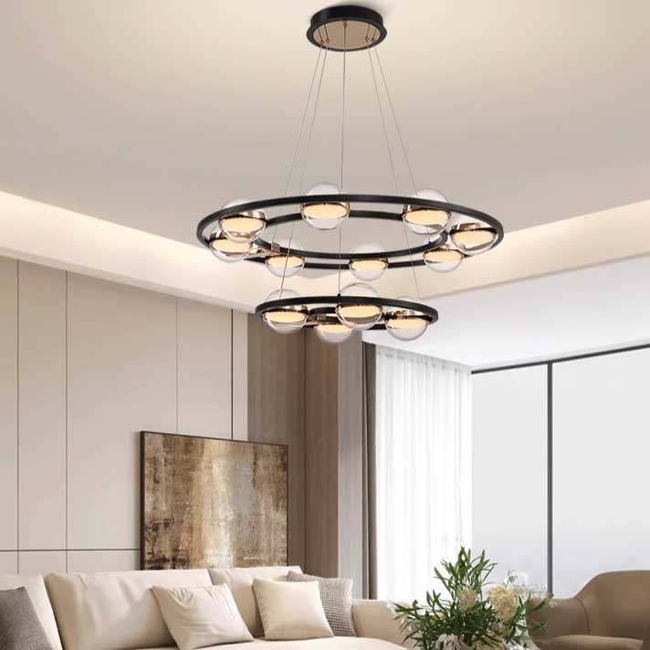 Кольцевые люстры и светильники SATURNA CH D80+48 by ImperiumLoft