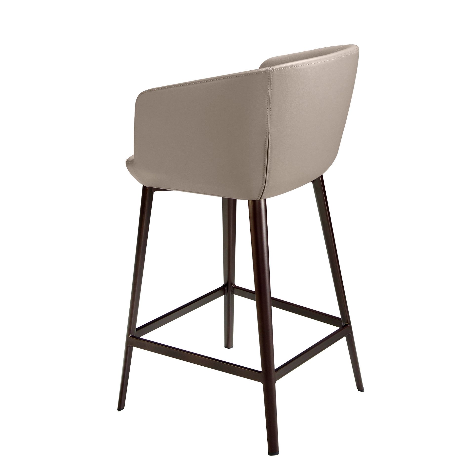 Барный стул 4134/A214BS из экокожи серого цвета Angel Cerda