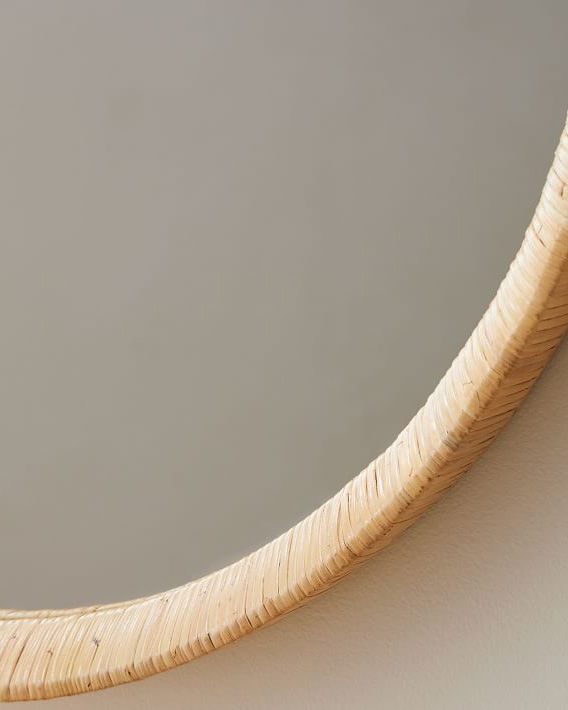 Зеркало в раме из ротанга Леола Louvre Home LHDWM211223SH