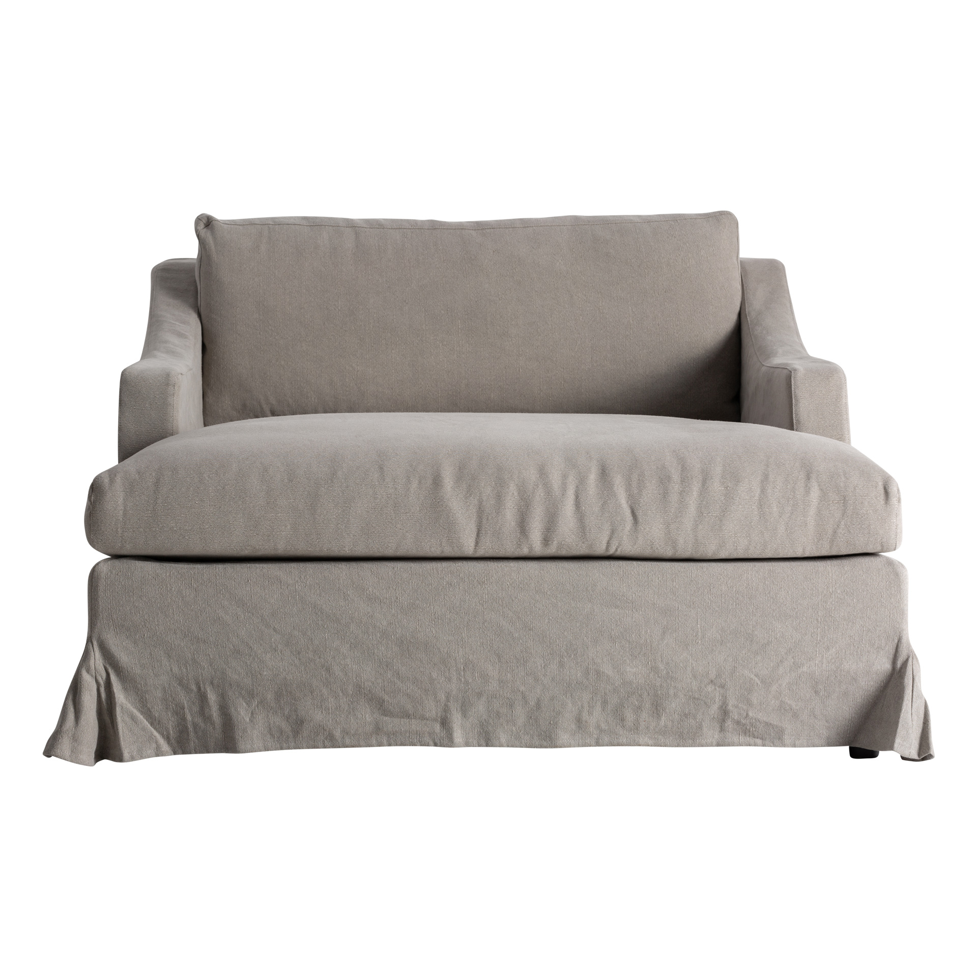 Кушетка из бежевого льна Vical