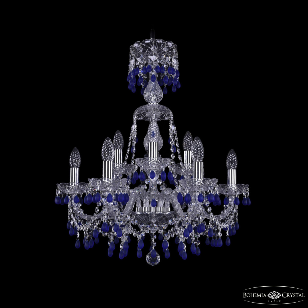 Люстра хрустальная 1410/6+3/195/XL-66 Ni V3001 Bohemia Ivele Crystal