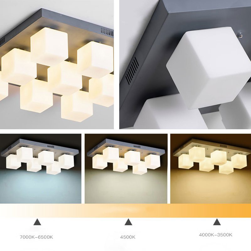 Подвесная люстра BOARD CUBE L6 Grey by ImperiumLoft