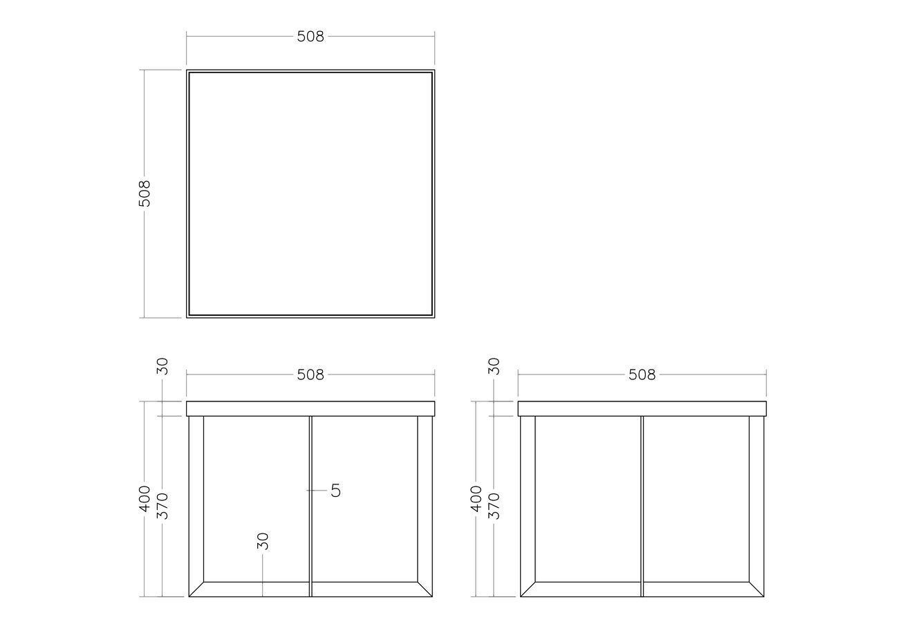 Столик журнальный квадратный с зеркальной столешницей Garda Decor KFG095