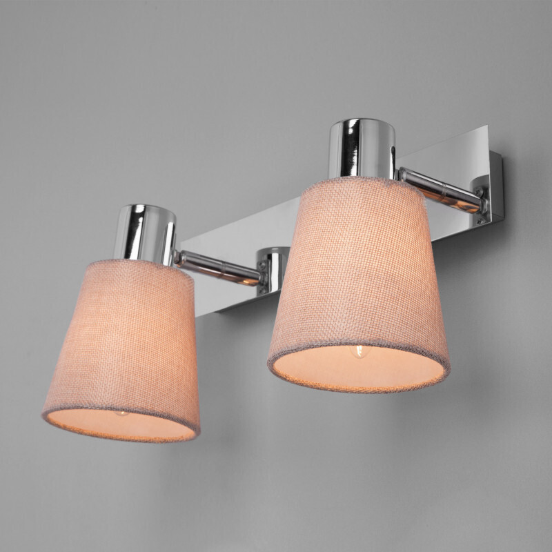 Бра Eurosvet 20080/2 хром/бежевый