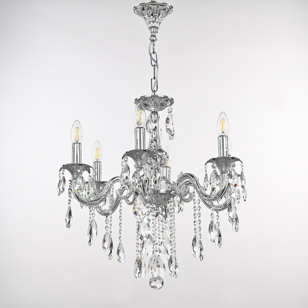 Люстра с хрустальными подвесками AL79101/6/175 B NW Bohemia Ivele Crystal