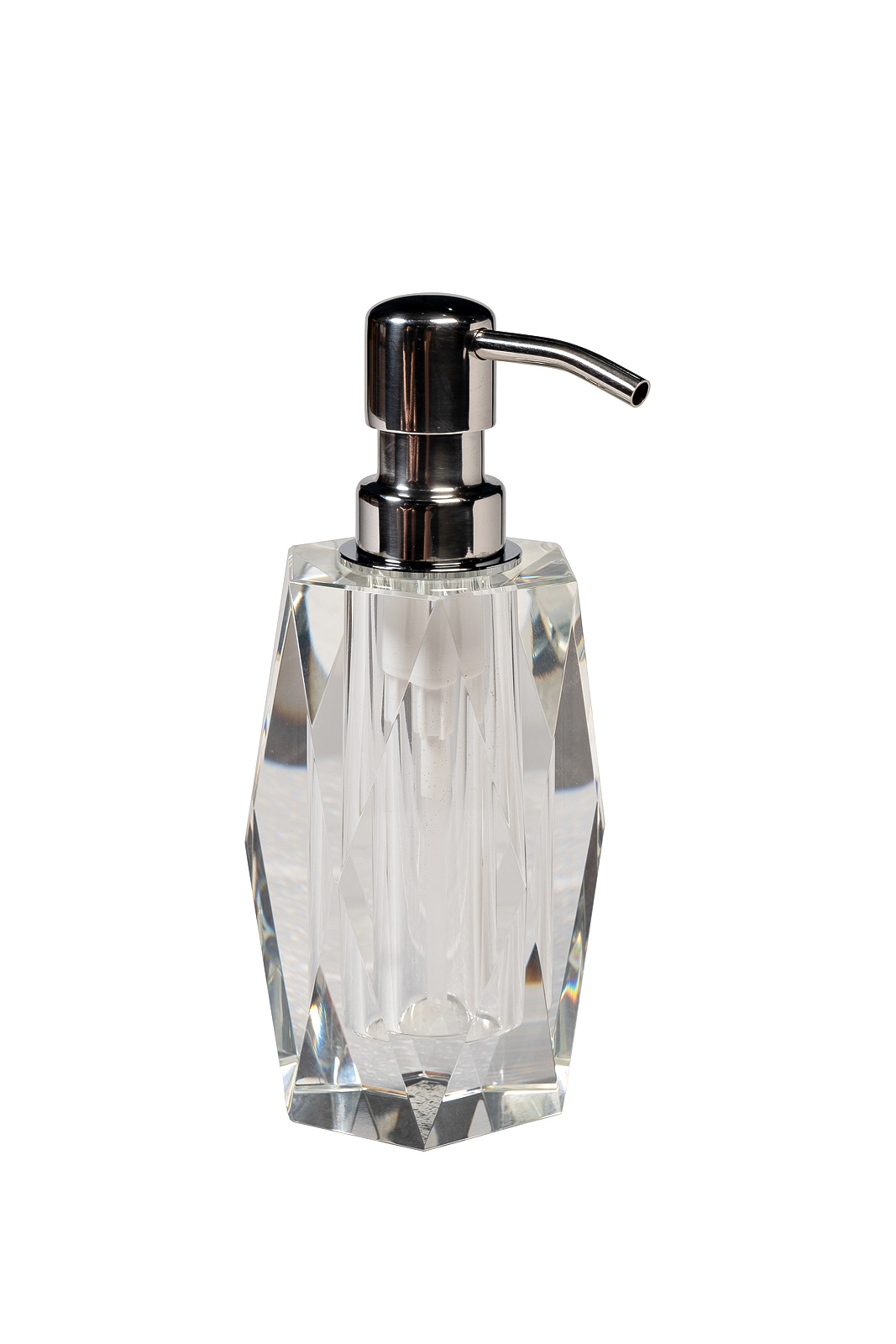 Диспенсер для мыла стеклянный прозрачный Garda Decor XX230921