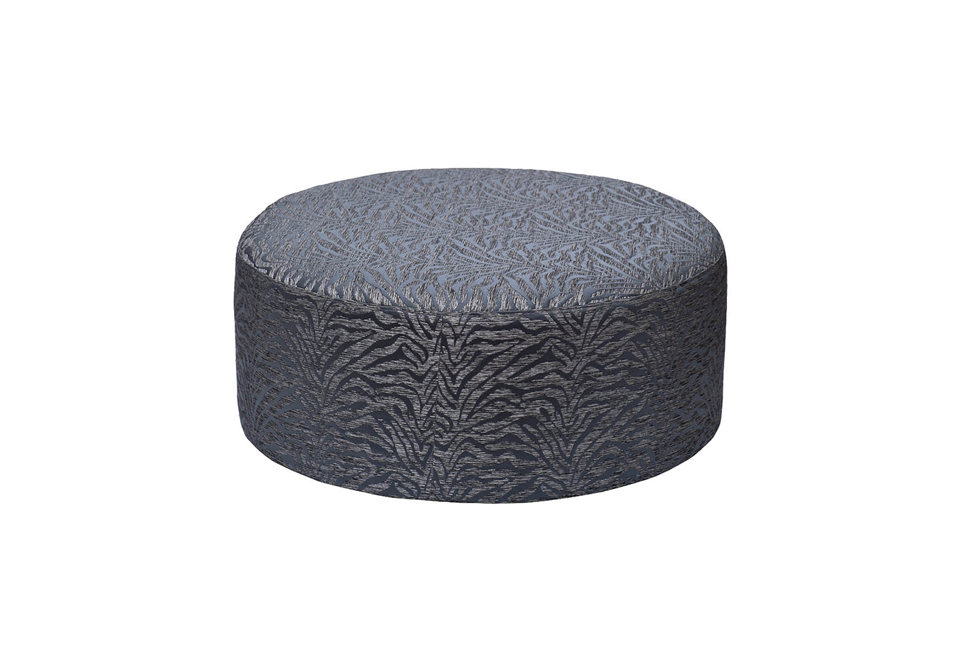 Пуф круглый Murano жаккард синий Garda Decor MURANO-80-3K-ПРИНТСИНИЙ-Ana SIN