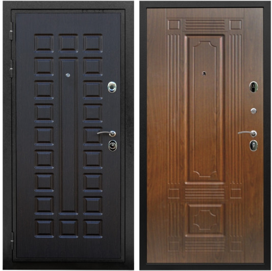 Дверь входная Graf Триумф МДФ 16 мм ФЛ-183 Венге / МДФ 16 мм ФЛ-2 Мореная береза