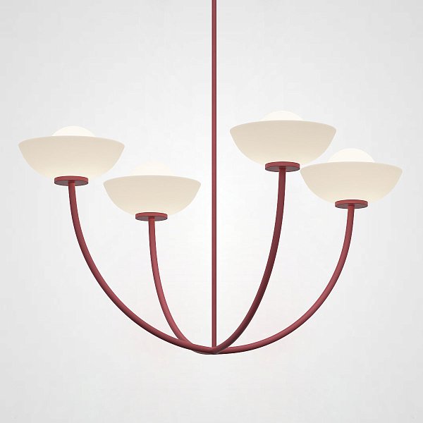 Потолочная люстра INELDA L4 Red by ImperiumLoft
