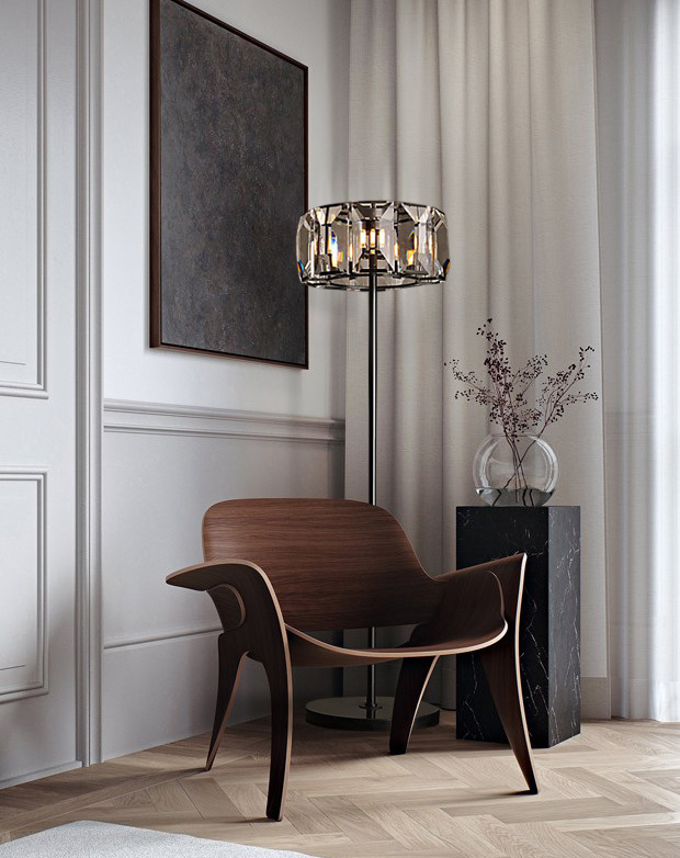 Торшер  Delight Collection Harlow Crystal 3
