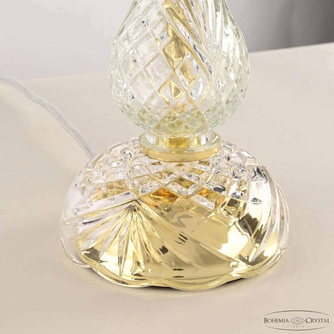 Настольная лампа с хрустальными подвесками 101L/1-27 G Bohemia Ivele Crystal