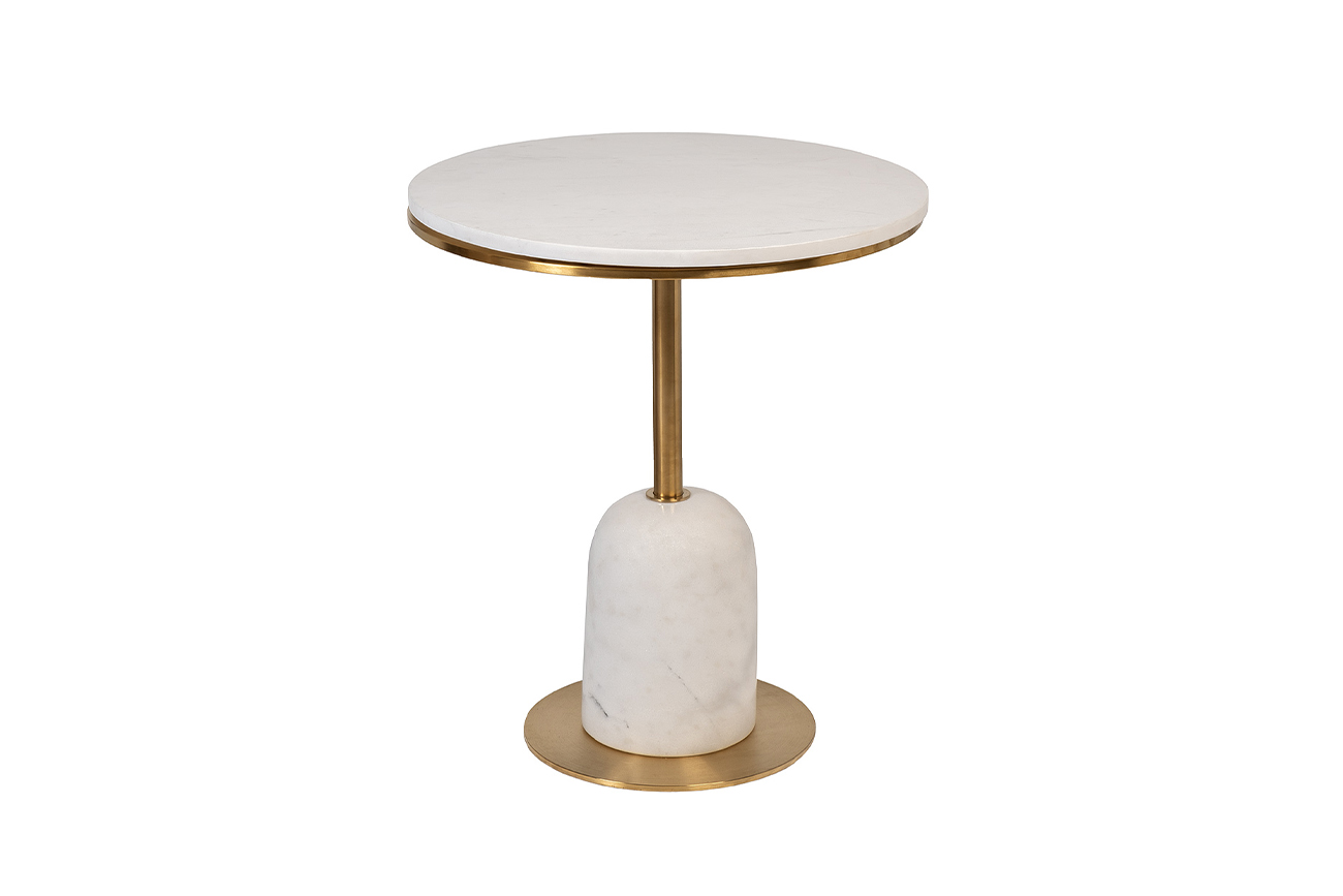 Стол журнальный мрамор белый d50*58 Garda Decor 76AR-07000