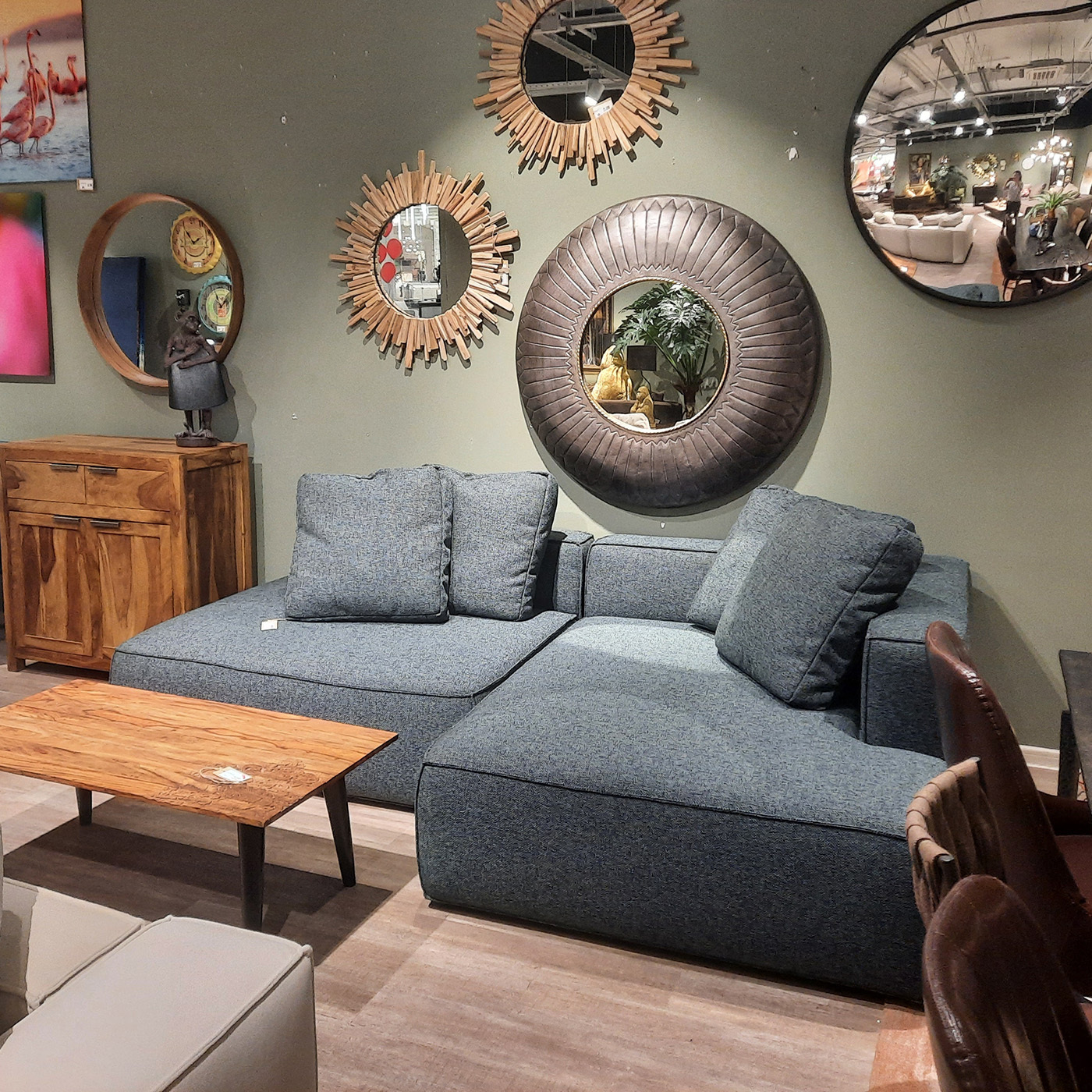 Диван-кровать Ткань Рогожка KARE Memphis K00483