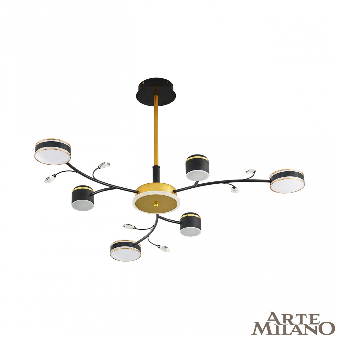 Люстра светодиодная 276240/6+1 BK/GD Arte Milano