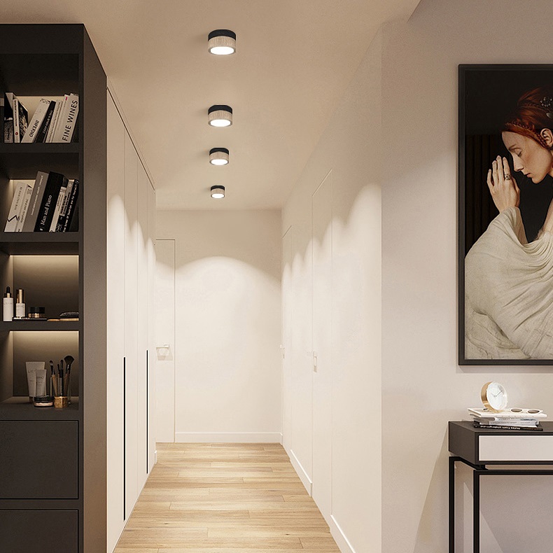 Точечный светильник FOG WOOD D9 Black 3000К 5W by ImperiumLoft
