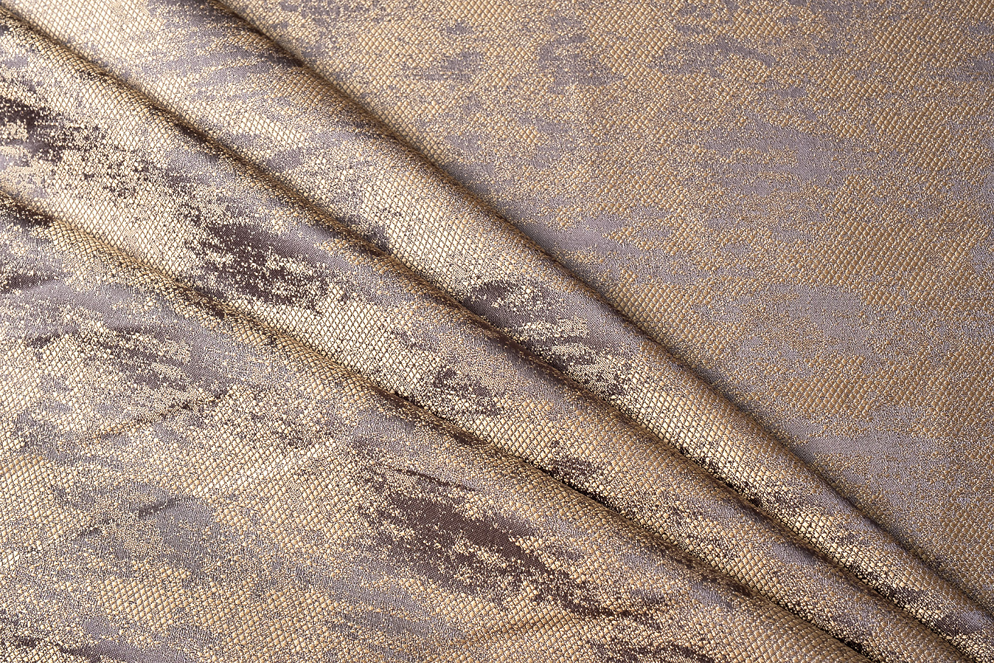 Ткань портьерная HOUSTON100 золотисто-серая Garda Decor 133DC-HOUSTON100-4816-ZOLSER