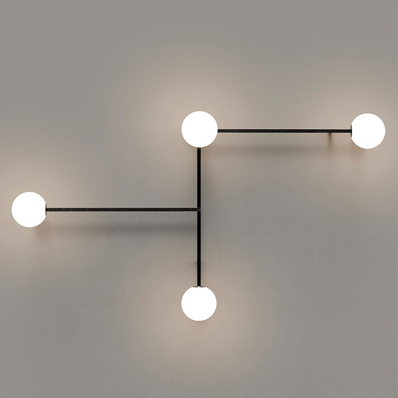 Настенный Светильник Lines 4 Черный By Imperiumloft