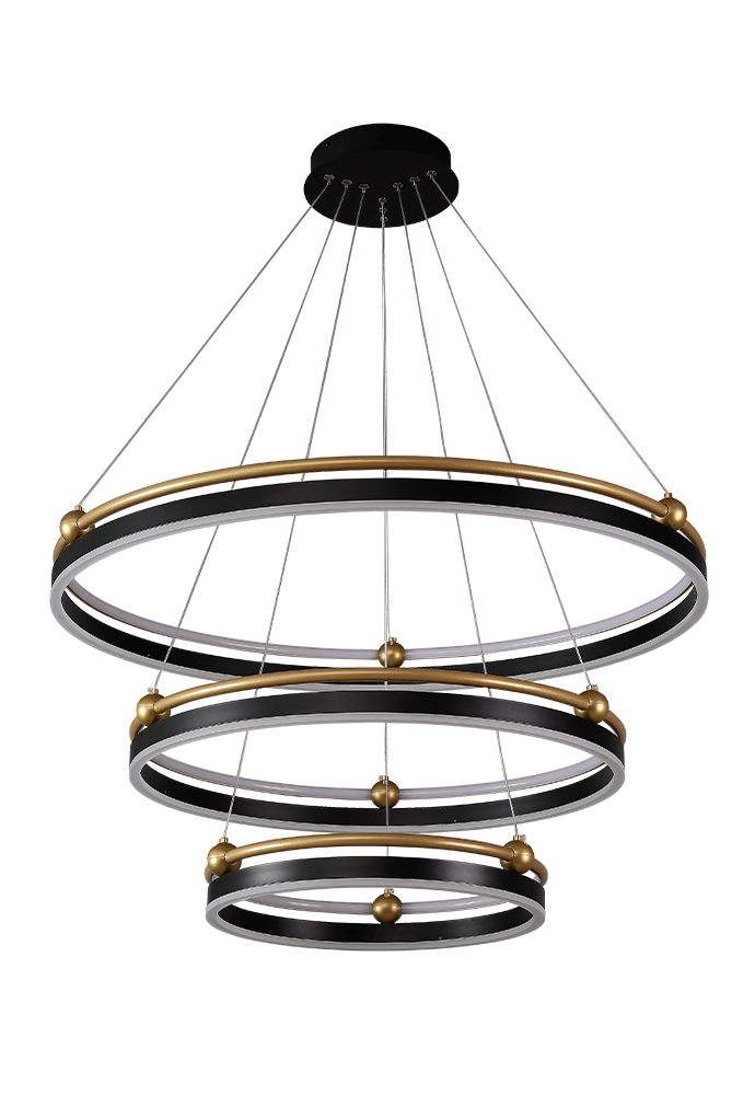 Люстра Crystal Lux FERNANDO SP158W LED D400+600+800 BLACK/GOLD