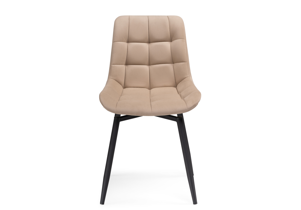 Стул Woodville Челси крутящийся велюр бежевый / черный 520596