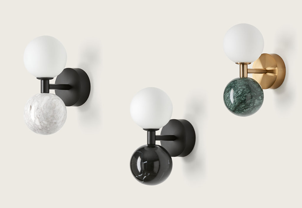 Бра Dalt золотой металл - зеленый мрамор Aromas del Campo