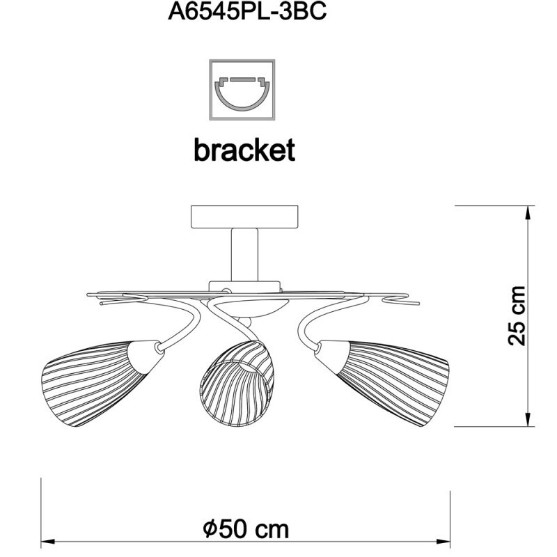 Накладная люстра Arte Lamp A6545PL-3BC