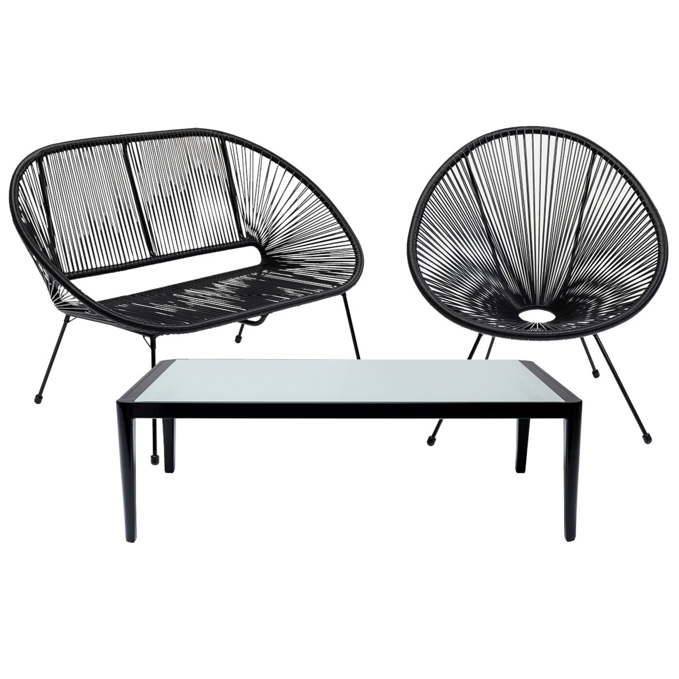 Комплект уличной мебели Acapulco Mono Black KARE 43986