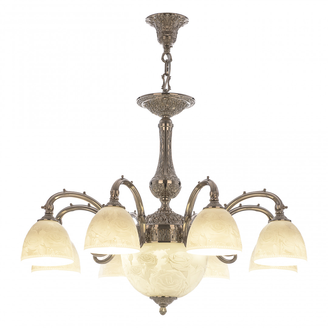 Люстра бронзовая 72109P/8/210 Ni P1 D Rose