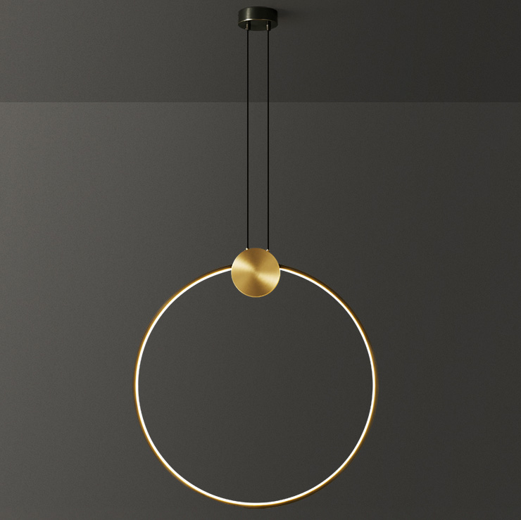 Подвесной светильник WOLKE D40 Brass by ImperiumLoft