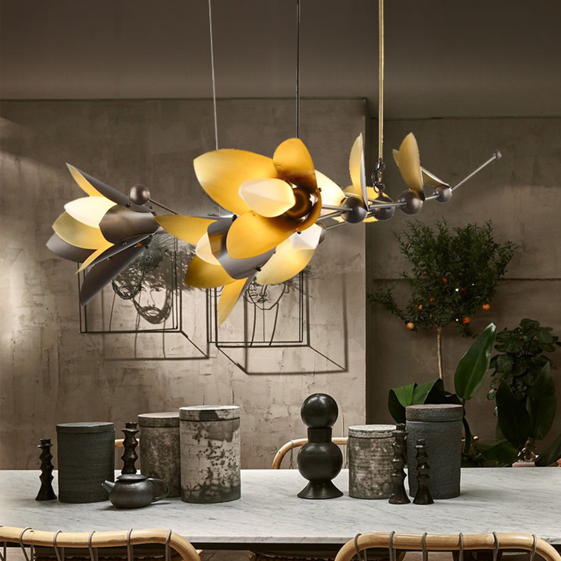 Подвесная люстра LAVRA A7 Латунь+Мокоо by ImperiumLoft